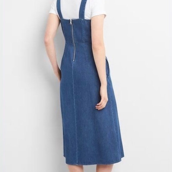 Blue Denim Jean Corset Tie Zip GAP Dress Size 18 NWT - Picture 2 of 5